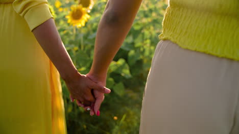 women in a sunflower field