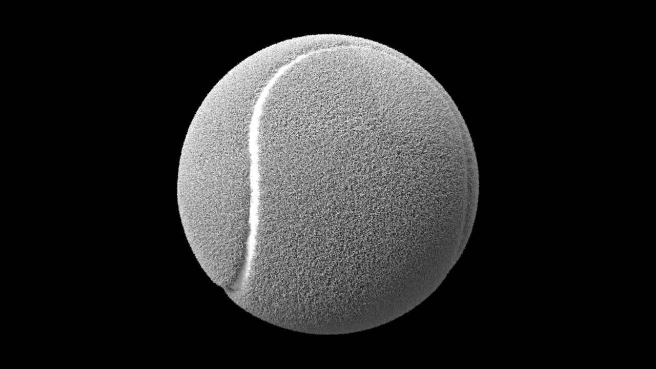 검은 바탕에  테니스 공.