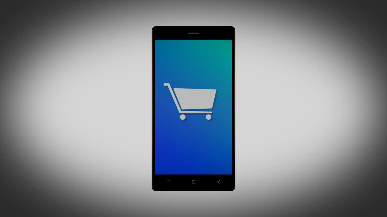 Telefono elegante che invia e-mail, newsletter, messaggi sui social media o messaggi virali in una casella di posta tramite tocco della mano. Loop di animazione 4K