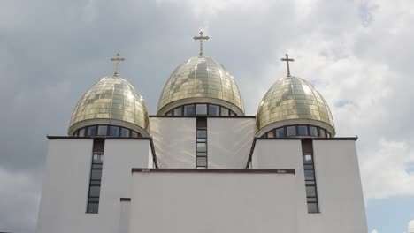 golden domes of a church