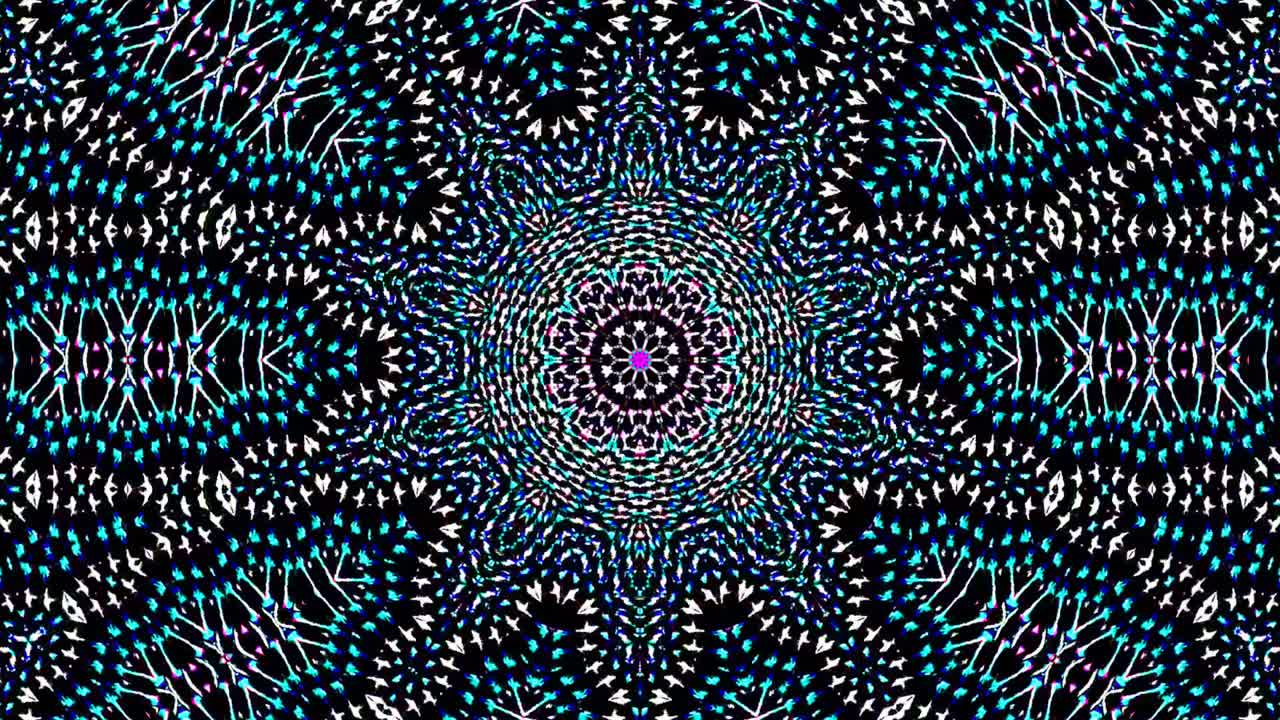 Beautiful abstract kaleidoscope that shines, a radiant light that regulates the subtle movements