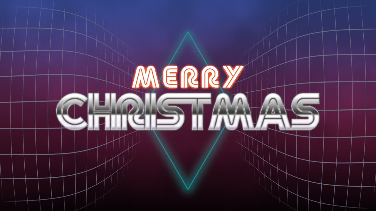 다크 갤럭시에서 다이아몬드와 그리드와 함께 메리 크리스마스 텍스트