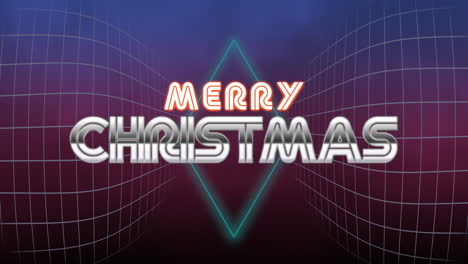 Merry-Christmas-text-with-diamond-and-grid-in-dark-galaxy