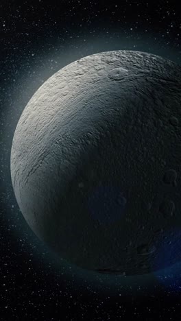 a close-up view of a moon in space