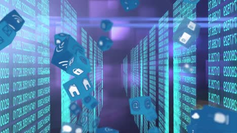 iconos digitales contra el procesamiento de datos