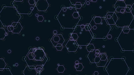 cuadrícula de color hexagonal formas vibrantes flotando en el espacio