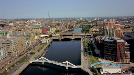 Fly-over-Glasgow-Clyde-river-east