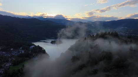 drone video from bled slovenia