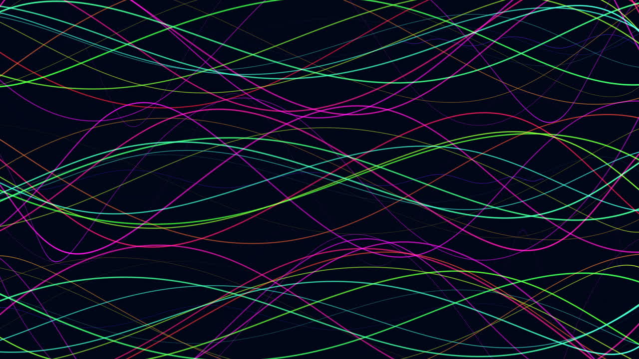 Vibrant swirling line pattern in bold colors