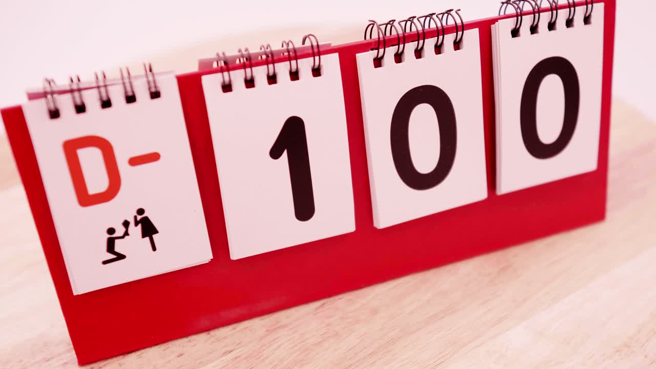 calendario d-100 para un día especial calendario d-100 para viajes, estudio, dieta