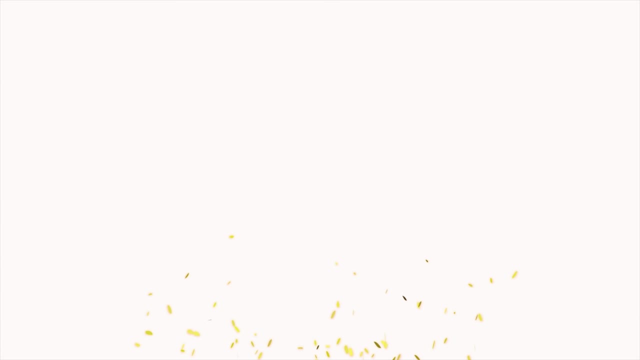Gold Confetti Explosion Animation. Celebration and Festive Concept. 4K