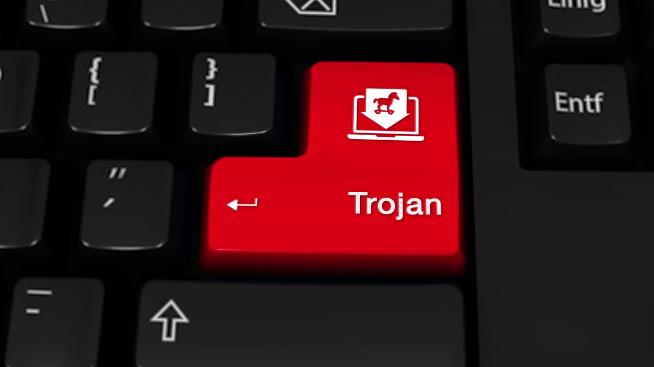 Trojan Key on Keyboard