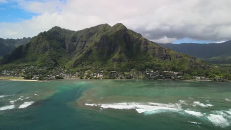 Costa-De-Oahu-Hawaii,-Con-Vistas-Al-Lado-Este-De-La-Isla