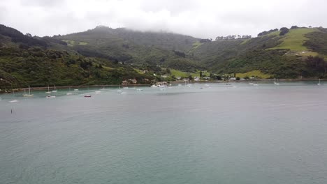 shot-of-new-zealand-dunedin-busy-port-terminal-and-harbour-from-a-cruise