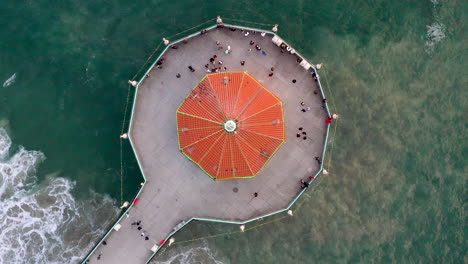 aerial shot of manhattan beach, california, usa