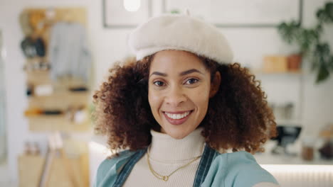 portrait of a woman wearing a beret