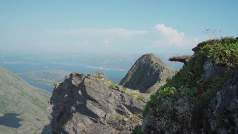 scenic view of donnamannen mountain in norway - medium shot