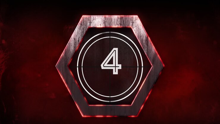 Animation of countdown on red background