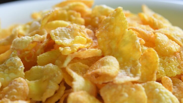 Corn flakes heap rotating