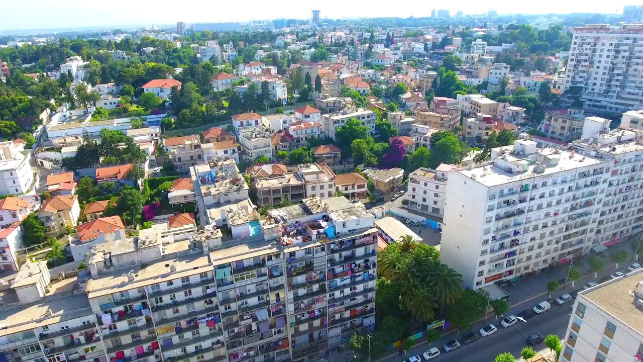 vista aérea por drones de la ciudad de argel argelia capital