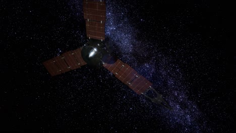 satélite de juno en órbita alrededor de júpiter