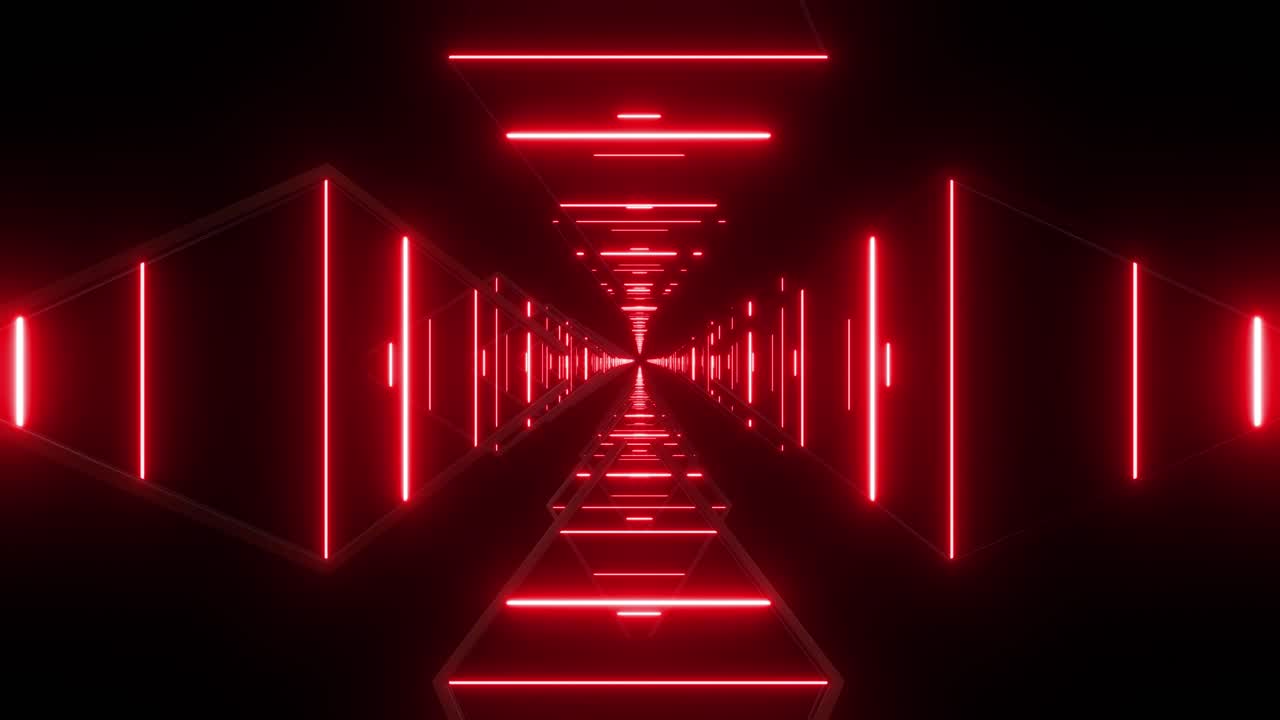 túnel de neón rojo