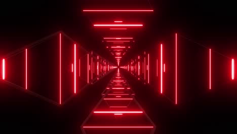 túnel de neón rojo