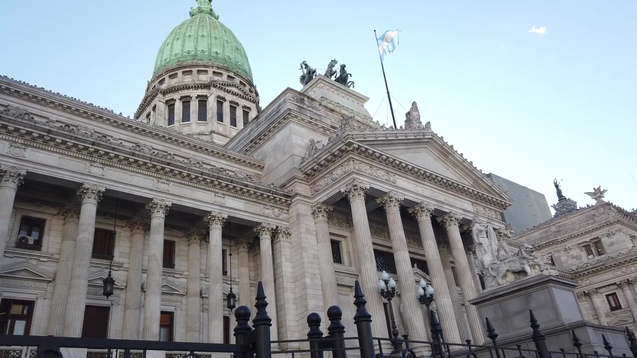 Argentina Buenos Aires Palazzo del Congresso Nazionale Architettura Esterna Cupola Vista Diurna