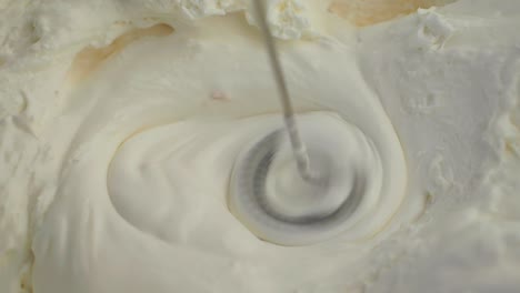mixing whipped cream