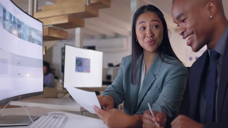 ideas, man and woman in office together