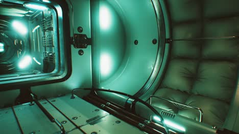 dark space ship futuristic interior