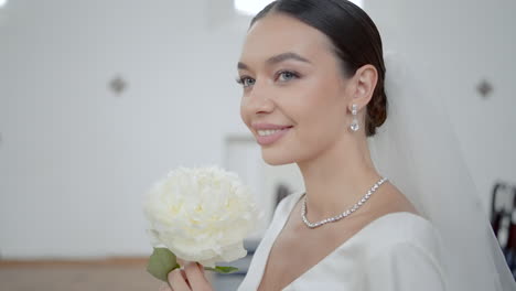 beautiful bride with a bouquet