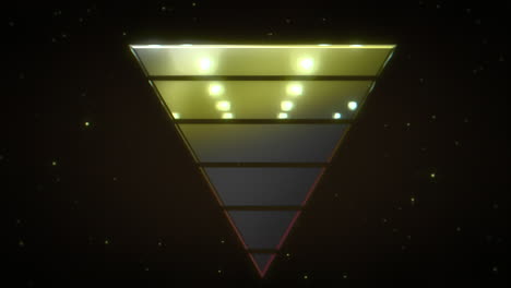 fondo abstracto de triángulo amarillo retro de movimiento