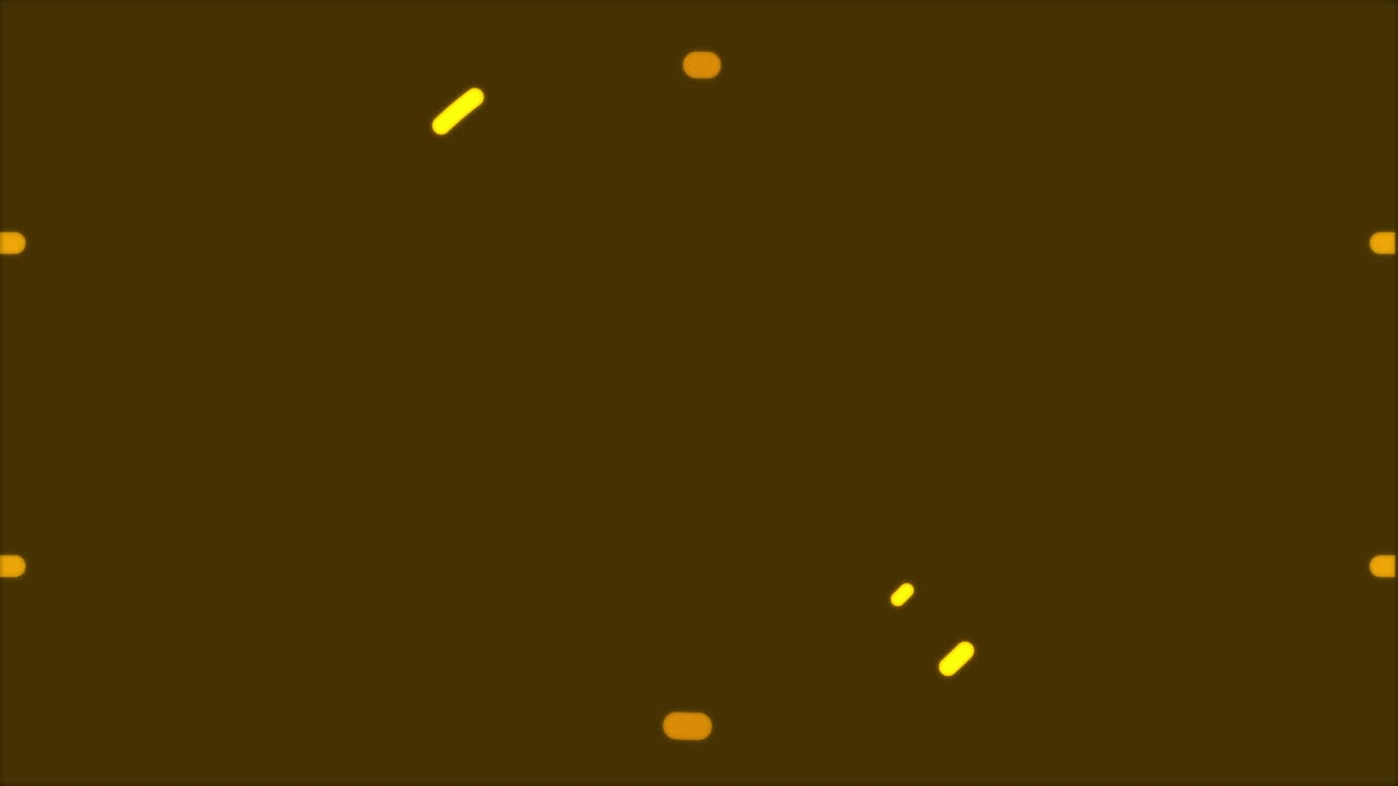 círculos y senderos amarillos sobre un fondo naranja