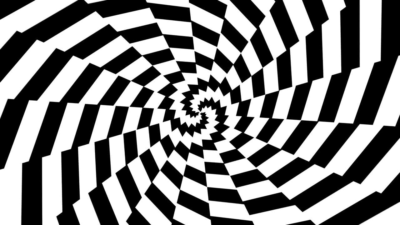 Movimento ipnotico astratto in bianco e nero