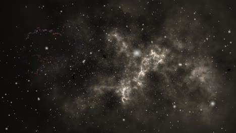 Nubes-De-Nebulosa-Marrón-Claro-En-Movimiento-Flotando-En-El-Universo