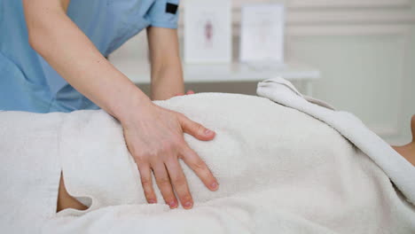 woman receiving a massage