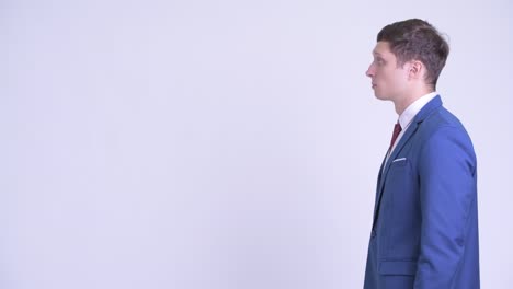 young handsome businessman in suit