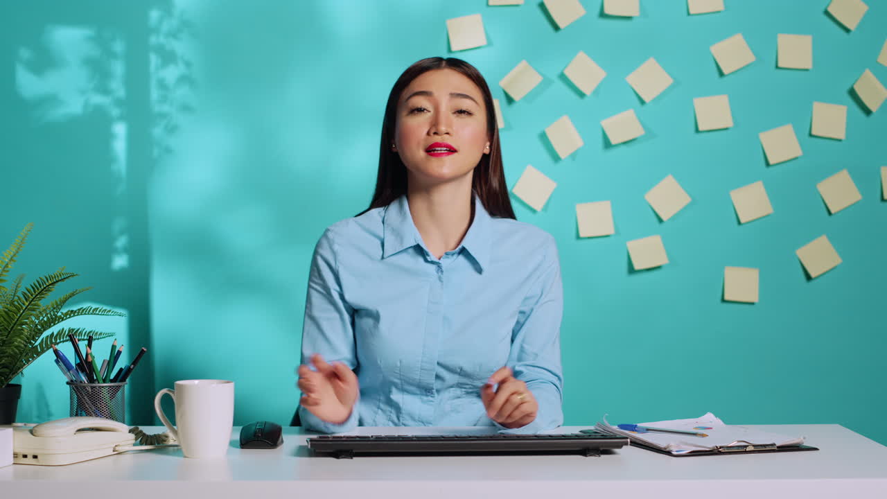 Human resources interviewer in videocall