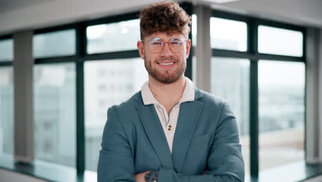 portrait of a businessman in an office