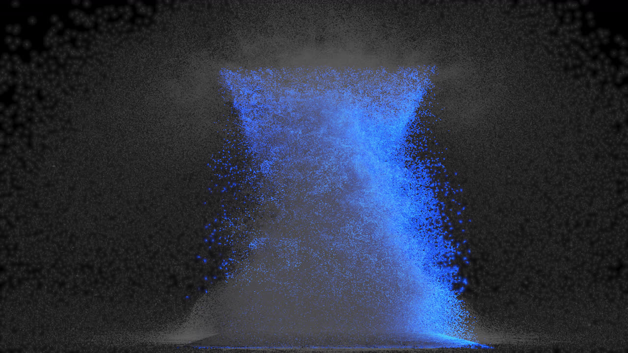 vórtice de partículas azules abstractas