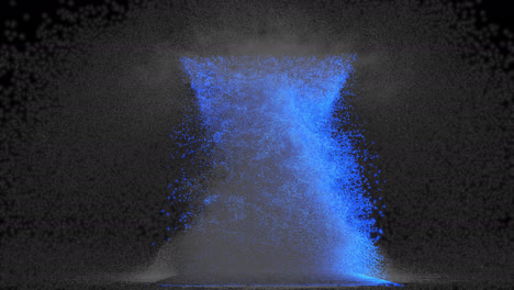 abstracte blauwe deeltjesvortex