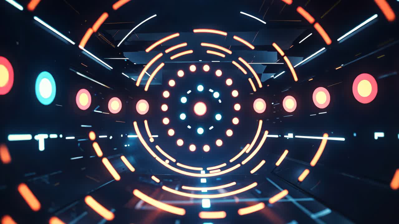 el túnel de neón futurista