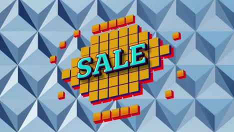 Sale-graphic-on-3d-grey-patterned-background