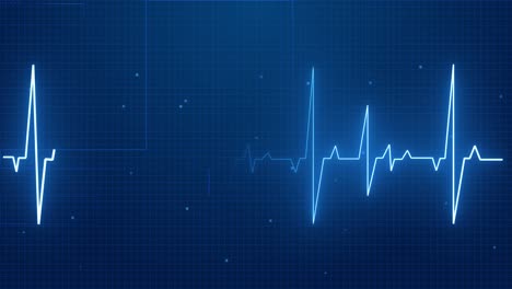 4k animation of a health technology background glowing sine wave of heart pulsation signal loop