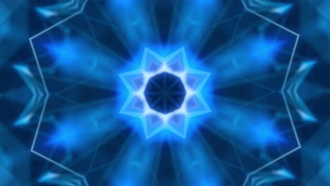 abstract blue geometric pattern with glowing lights