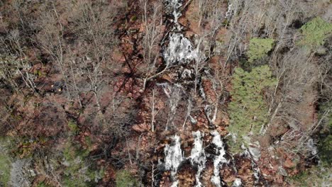 Ramhultafallet-Waterfall-Flowing-Into-Lake-Lygnern-In-Ramhultavägen,-Sweden