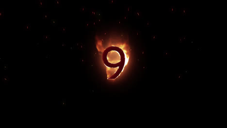 Number-9-appearing-in-fire