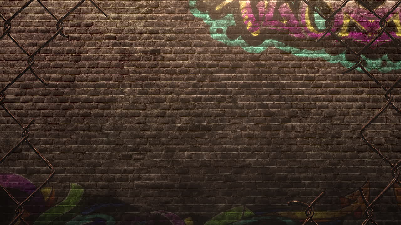 Street graffiti on wall of building in city 1