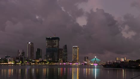 da nang city skyline at dusk